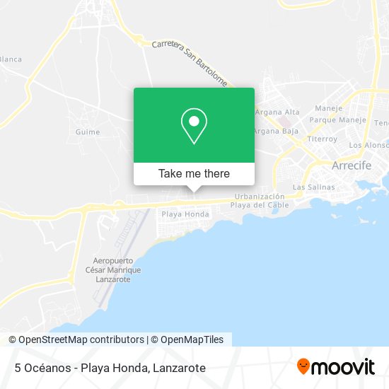 5 Océanos - Playa Honda map