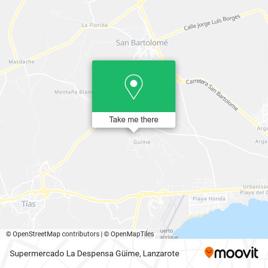 mapa Supermercado La Despensa Güime