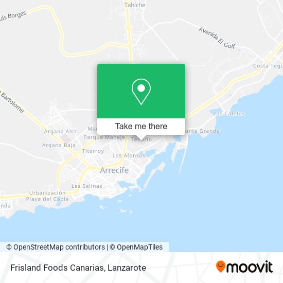 Frisland Foods Canarias map