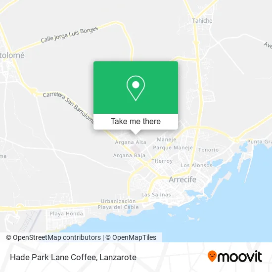 Hade Park Lane Coffee map