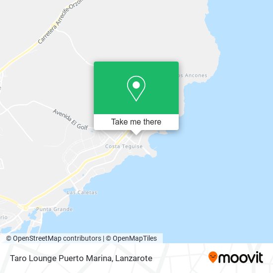 Taro Lounge Puerto Marina map