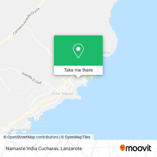 Namaste India Cucharas map