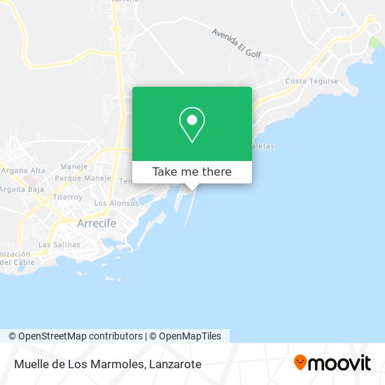 Muelle de Los Marmoles map