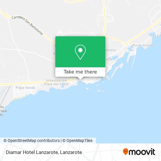 mapa Diamar Hotel Lanzarote