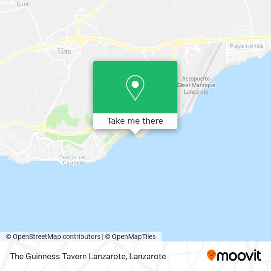 The Guinness Tavern Lanzarote map
