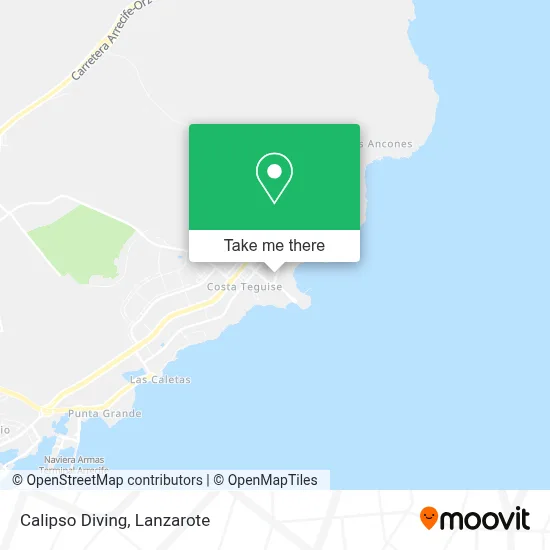 Calipso Diving map
