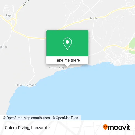 Calero Diving map