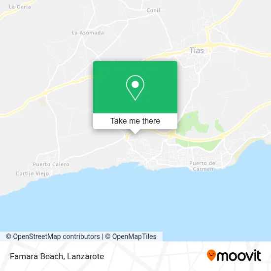 Famara Beach map