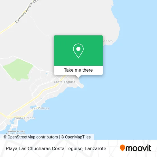 Playa Las Chucharas Costa Teguise map