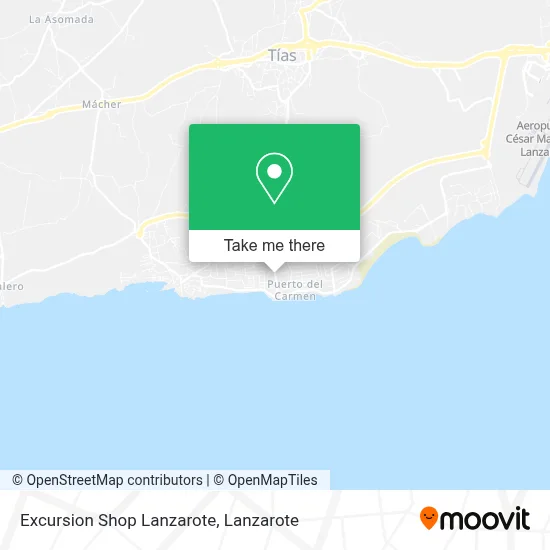 Excursion Shop Lanzarote map