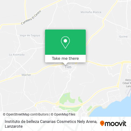 Instituto de belleza Canarias Cosmetics Nely Arena map