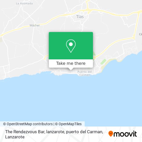 The Rendezvous Bar, lanzarote, puerto del Carman map
