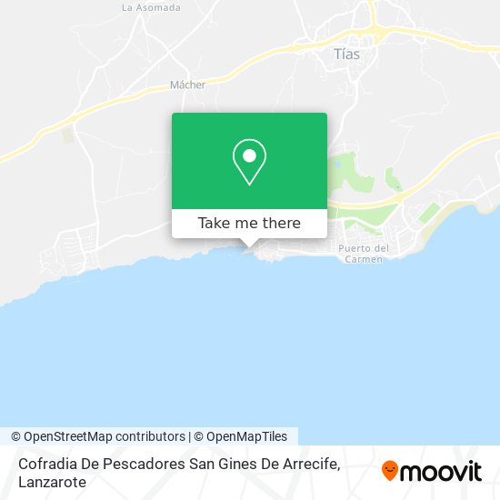 mapa Cofradia De Pescadores San Gines De Arrecife