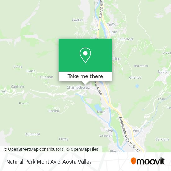 Natural Park Mont Avic map