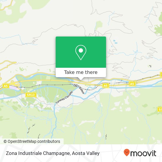 Zona Industriale Champagne map
