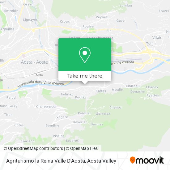 Agriturismo la Reina Valle D'Aosta map