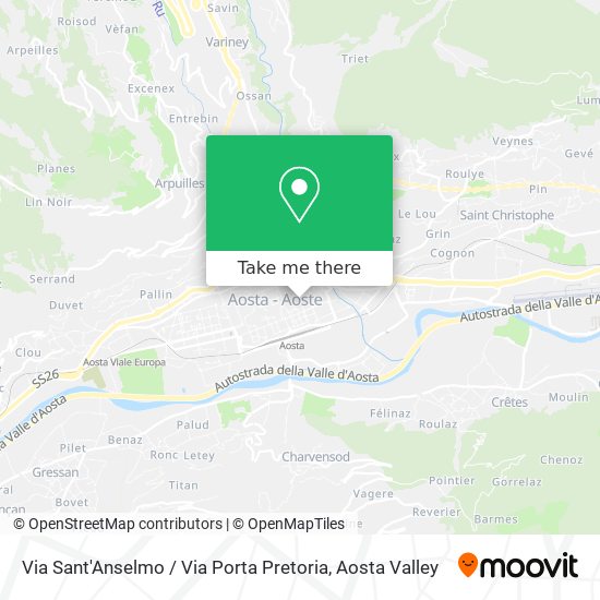 Via Sant'Anselmo / Via Porta Pretoria map