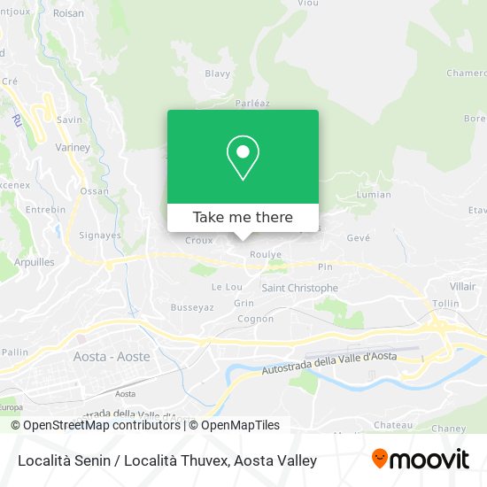 Località Senin / Località Thuvex map
