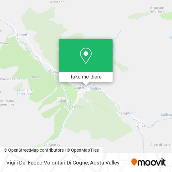 Vigili Del Fuoco Volontari Di Cogne map