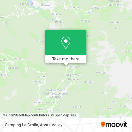 Camping La Grolla map