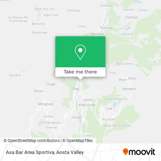 Asa Bar Area Sportiva map