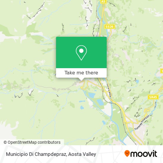 Municipio Di Champdepraz map