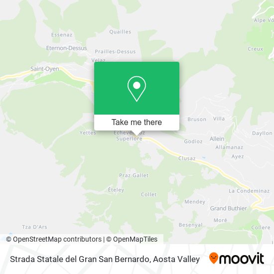 Strada Statale del Gran San Bernardo map