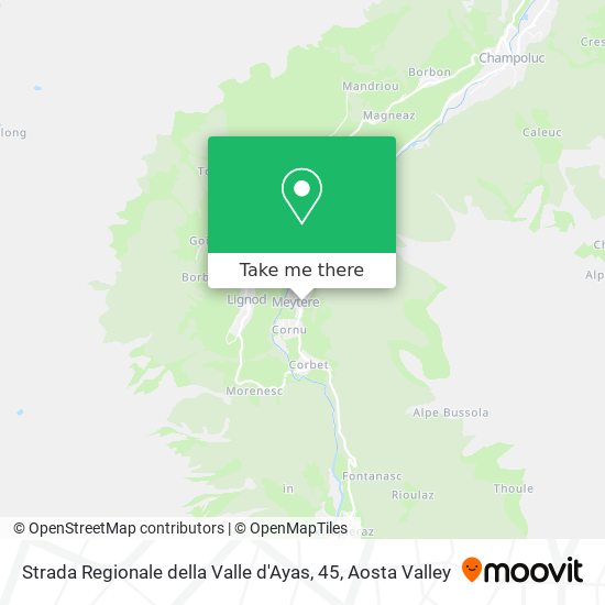 Strada Regionale della Valle d'Ayas, 45 map