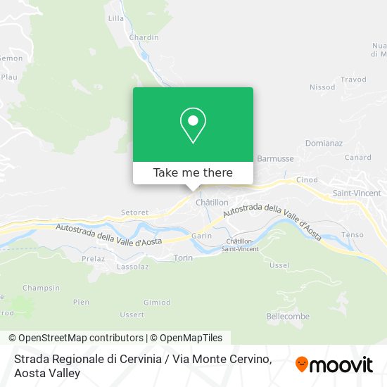 Strada Regionale di Cervinia / Via Monte Cervino map