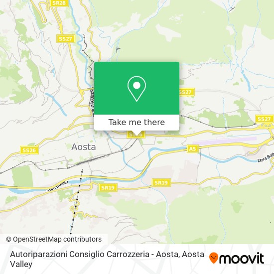 Autoriparazioni Consiglio Carrozzeria - Aosta map