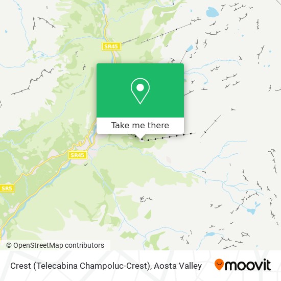 Crest (Telecabina Champoluc-Crest) map