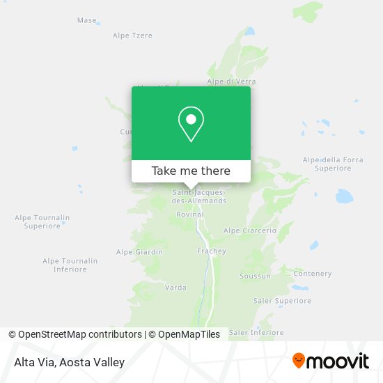 Alta Via map