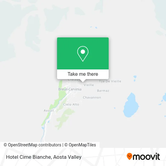 Hotel Cime Bianche map