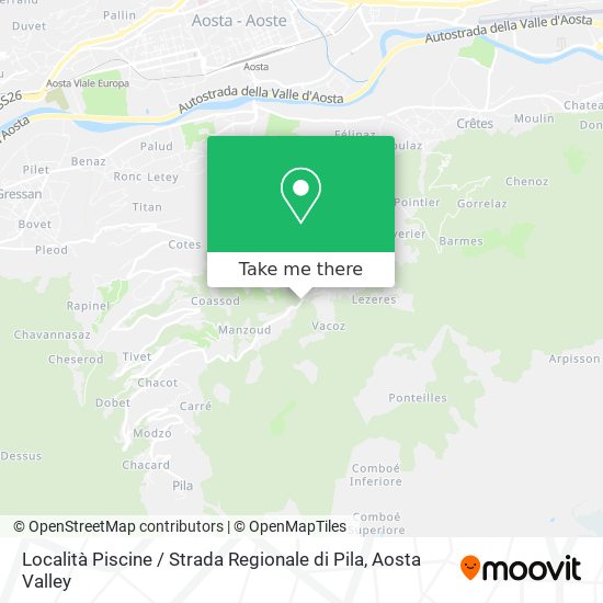 Località Piscine / Strada Regionale di Pila map