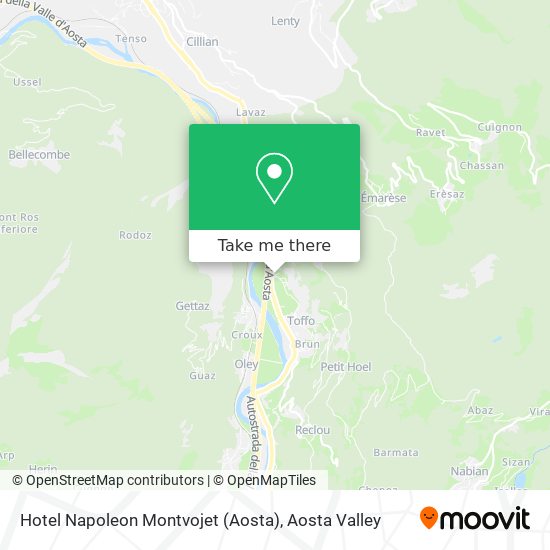 Hotel Napoleon Montvojet (Aosta) map