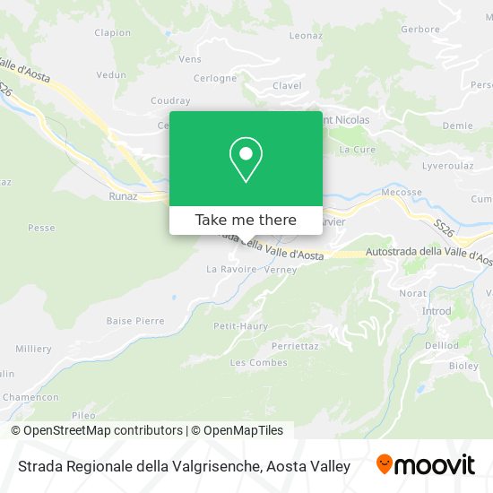 Strada Regionale della Valgrisenche map