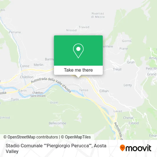 Stadio Comunale ""Piergiorgio Perucca"" map