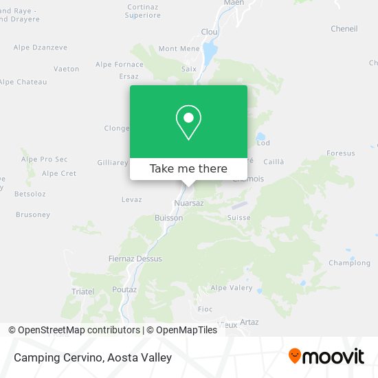 Camping Cervino map