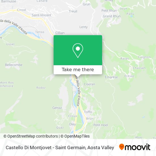 Castello Di Montjovet - Saint Germain map