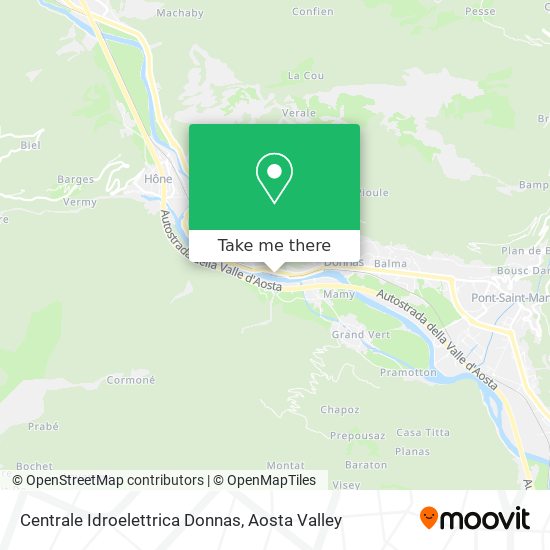 Centrale Idroelettrica Donnas map