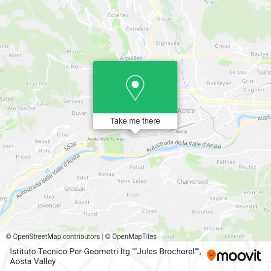 Istituto Tecnico Per Geometri Itg ""Jules Brocherel"" map