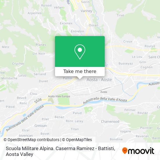 Scuola Militare Alpina. Caserma Ramirez - Battisti map