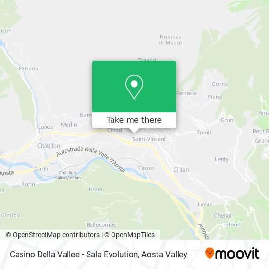 Casino Della Vallee - Sala Evolution map