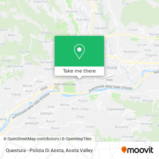 Questura - Polizia Di Aosta map