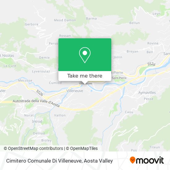 Cimitero Comunale Di Villeneuve map