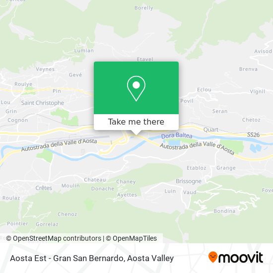 Aosta Est - Gran San Bernardo map