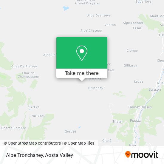 Alpe Tronchaney map
