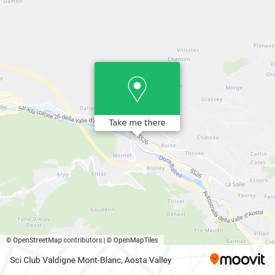 Sci Club Valdigne Mont-Blanc map