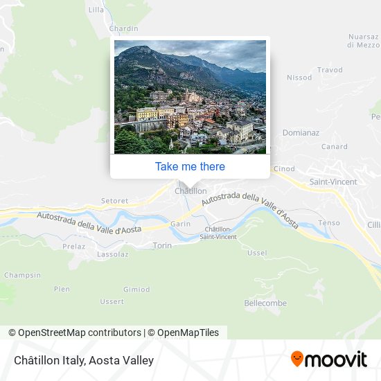 Châtillon Italy map