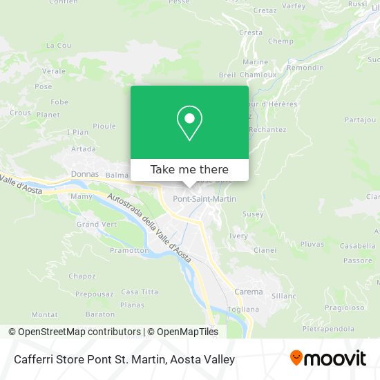 Cafferri Store Pont St. Martin map